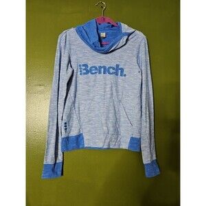 Bench Hoodie Women's Medium Blue Spell-out Hooded Sweatshirt